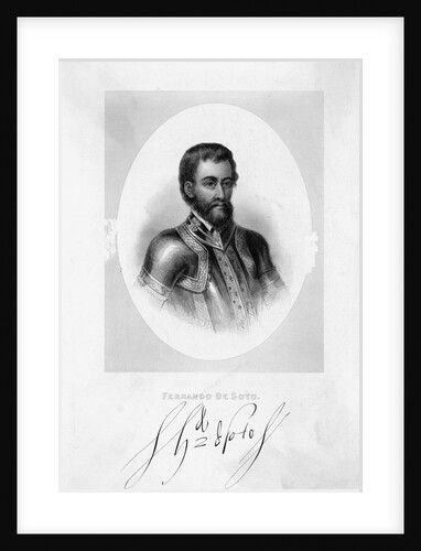 Fernando De Soto Engraving by Anonymous