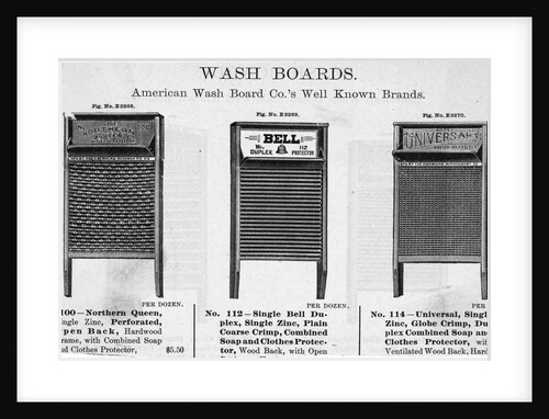 Washboard; Engraving by Anonymous
