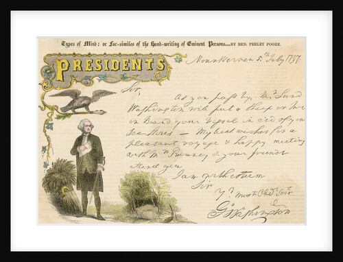 Copy of Letter Written by George Washington