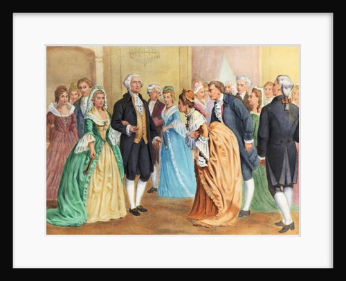 George and Martha Washington at Presidential Reception by Anonymous