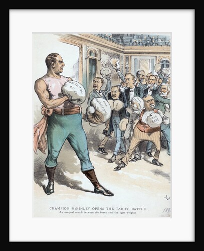Political Cartoon of President McKinley Boxing by Anonymous