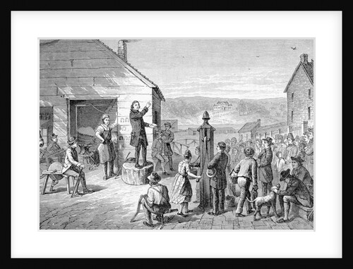 Engraving of the First Methodist Sermon in Baltimore by Anonymous