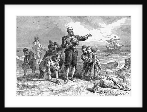 Illustration of the Landing of The Pilgrims by Anonymous