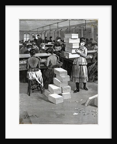 Girl Carrying Boxes; Cigarette Factory by Anonymous