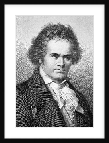 Ludwig Von Beethoven Steel Engraving by Anonymous