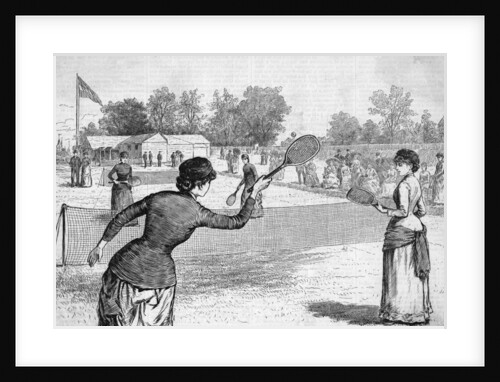 Ladies Lawn Tennis Tourney; Illustration by Anonymous