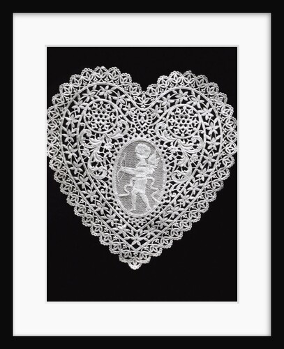 Lace Heart Doily by Anonymous