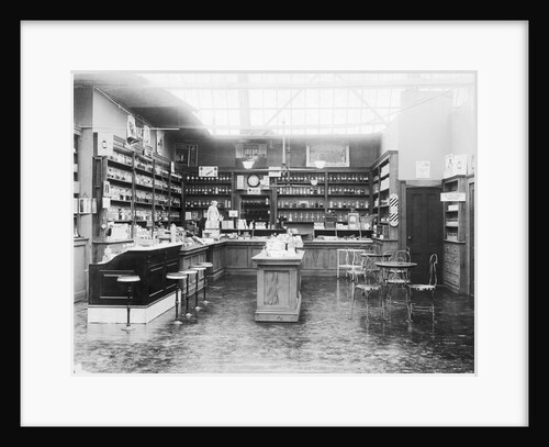 Soda Fountain in Drug Store by Anonymous