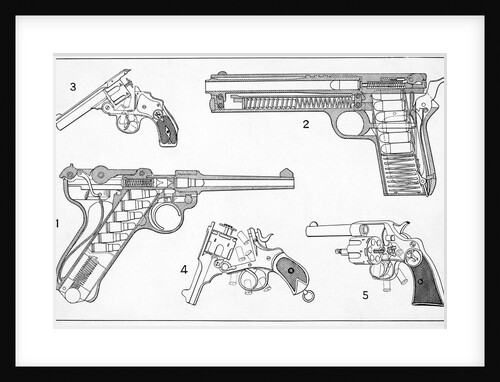 Schematic Drawings Of Pistols by Anonymous