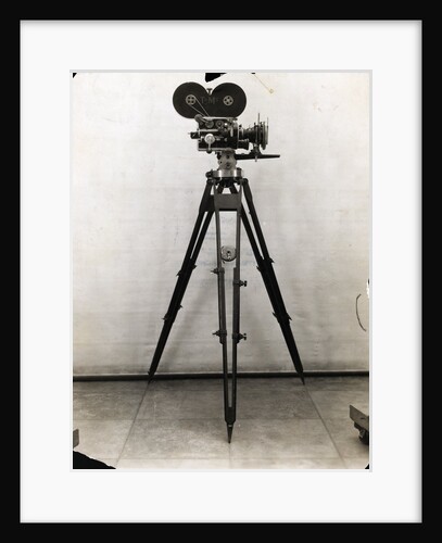 Early Movie Camera on Tripod by Anonymous
