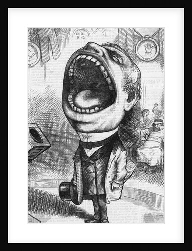 Mouthpiece Cartoon; Woodcut by Anonymous