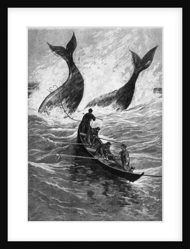 19th-Century Woodcut of Whaling by Anonymous