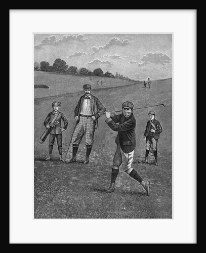 Men In Knickers Playing A Game Of Golf by Anonymous