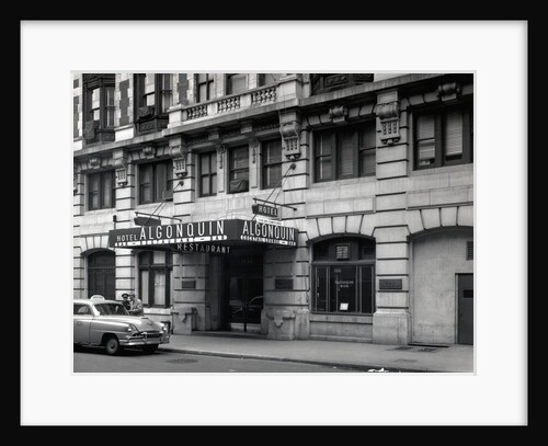 Hotel Algonquin, Exterior Shows Marquee by Anonymous