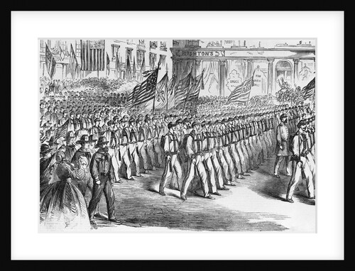Troops Leaving New York;Civil War;Illust by Anonymous