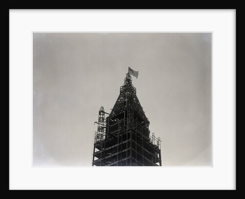 Flag On Top Of Woolworth Bldg. Iron Fram by Anonymous