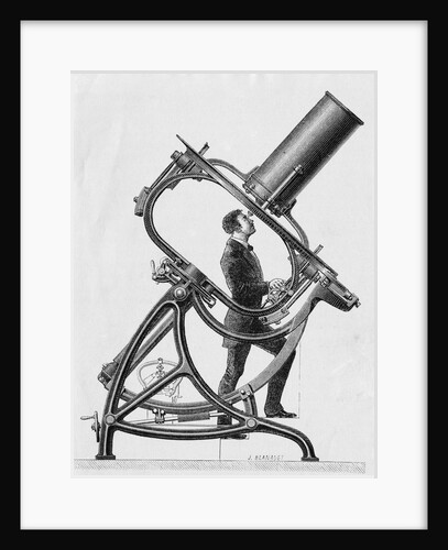 Telescope Stand; Man Inside by Anonymous