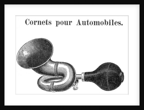 Engraving Of Automobile Horn by Anonymous