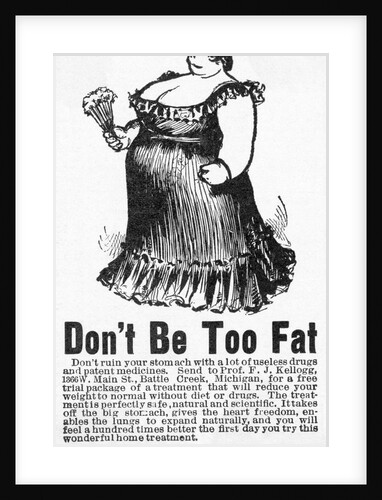 Don't Be Too Fat Kellogg Advertisement by Anonymous