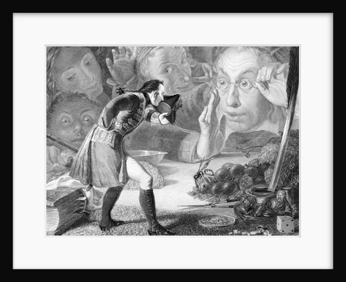 Engraving of Gulliver Before the Citizens of Brobdingnag by Anonymous