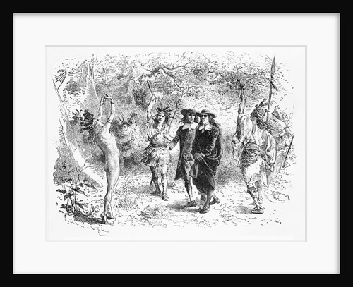 Father Marquette Meeting Indians by Anonymous