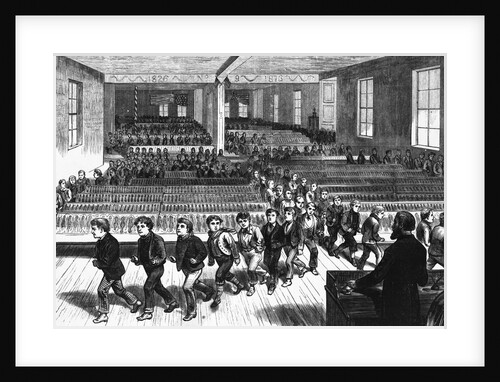 Engraving Of Fire Escape Drill by Anonymous