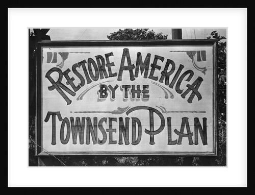 Billboard Advertising Townsend Plan by Anonymous