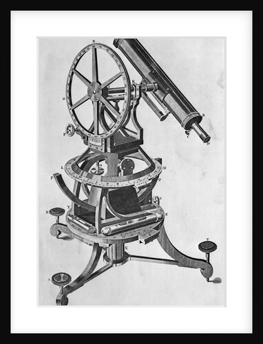 Engraving Of Astronomical Telescope by Anonymous