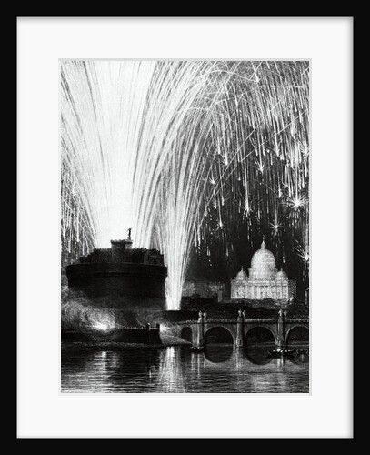 Fireworks over Sant'Angelo Bridge in Rome by Anonymous