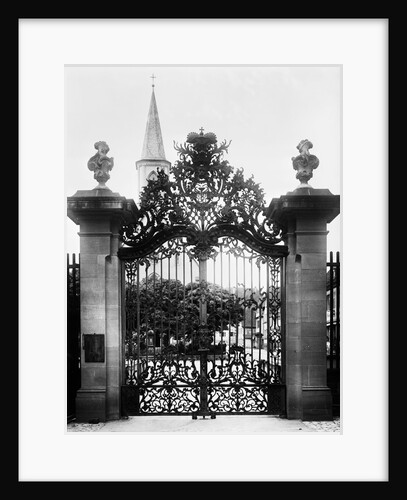 Castle Gate with Ornate Ironwork by Anonymous