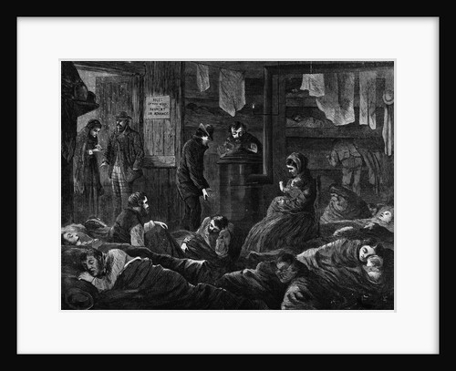 Woodcut of New York Slums: Underground Dwelling by Paul Frenzeny