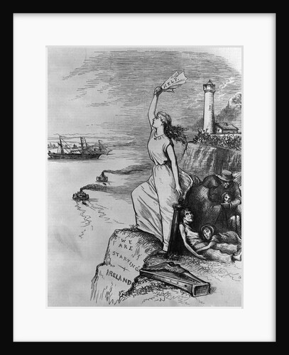 Cartoon Showing Woman Waving "Help" Sign by Anonymous