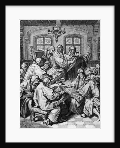 Martin Luther With Colleagues; Engraving by Anonymous