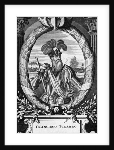 Engraved Portrait of Francisco Pizarro by Anonymous