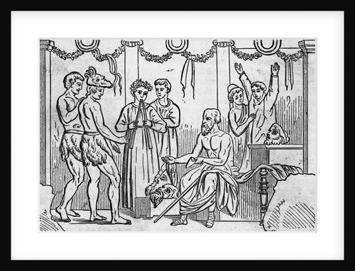 Rehearsal Of A Greek Comedy; Etching by Anonymous