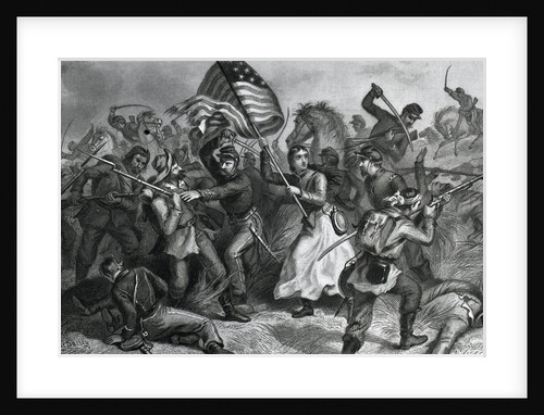 Michigan Bridget Carrying The Flag by Anonymous