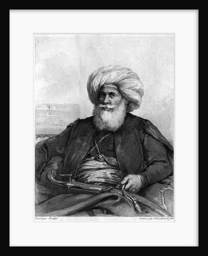 Egyptian Viceroy In Turban W/Sword /Lap by Anonymous