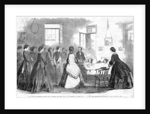 Nurses Visiting Hospital; Engraving by Anonymous
