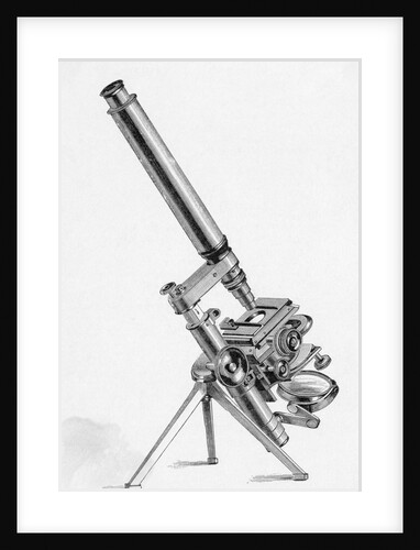Folding Microscope; Engraving by Anonymous