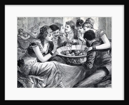 Engraving Of People Drinking Punch;Straw by Anonymous