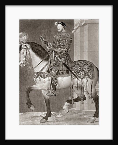 Francis I On Horseback In Armor by Anonymous