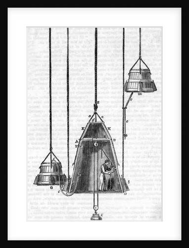 Diving Bell; Spalding, With Air Barrel by Anonymous