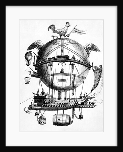 Cartoon Ridiculing Montgolfiere; Balloon by Anonymous