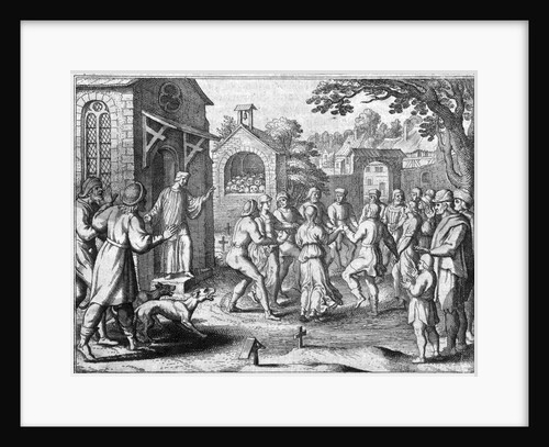 Print of Dancing Mania In Europe During Plague by Anonymous