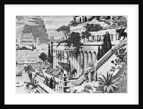 Illustration of the Hanging Gardens of Babylon by Anonymous