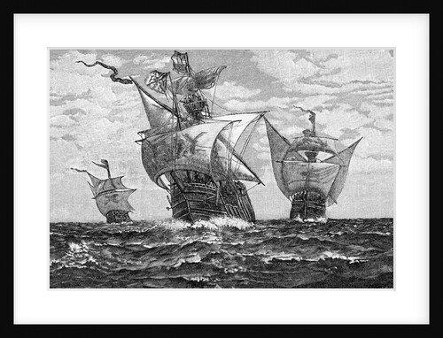 The Nina, Pinta, and Santa Maria by Anonymous