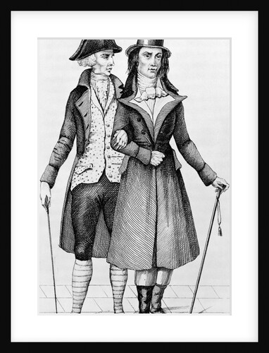 Engraving Of Two French Bourgeois by Anonymous