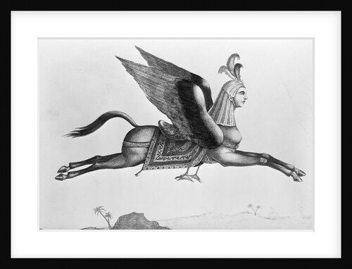 Arabic Horse With Human Face And Wings by Anonymous