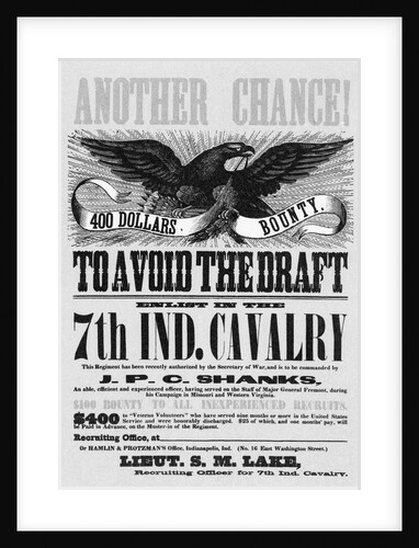 Civil War Poster Offering Draft Avoidian by Anonymous