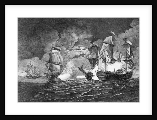 Battle Of Seraphis And Bon Homme Richard by Anonymous